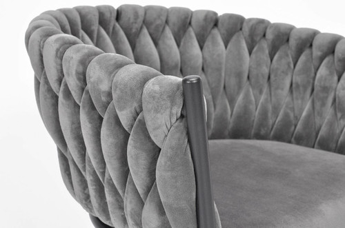 Glamour Braided Chair ROSA, grey