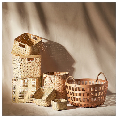 VÄXTHUS Basket, beige, 30x30x30 cm