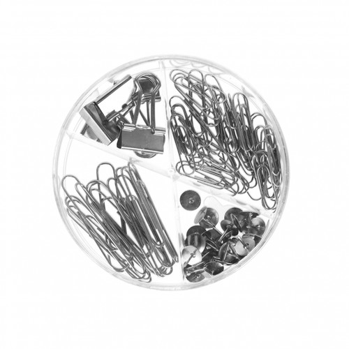 Office Accessories Set 100pcs, silver