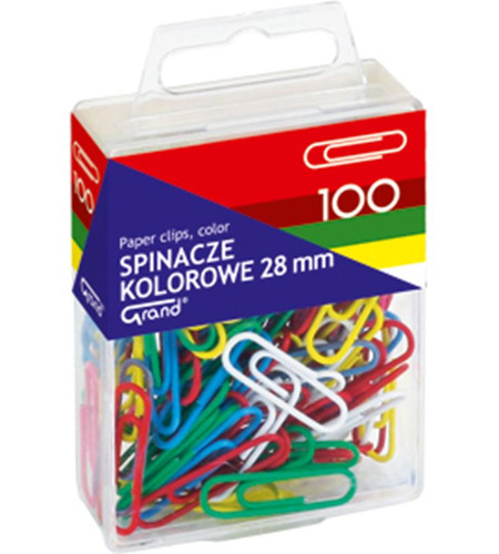 Paper Clips 28mm 100pcs, colour