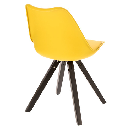 Dining Chair Norden Star Square, black/yellow