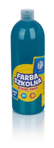 Astra School Paint Bottle 1000ml, turquoise