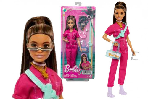 Barbie Doll in Trendy Pink Jumpsuit HPL76 3+