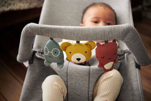 BABYBJÖRN - Bouncer Bliss - Light grey, 3D Jersey + Toy