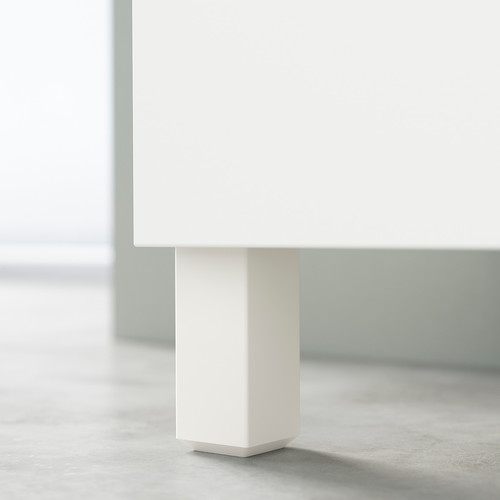 BESTÅ TV bench with drawers, white/Björköviken/Stubbarp birch veneer, 120x42x48 cm