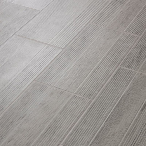 Glazed Gres Tile Stripe Wood GoodHome 29.8 x 59.8 cm, grey, 1.25 m2