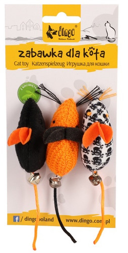 Dingo Cat Toy Mice Salem, 3 pack