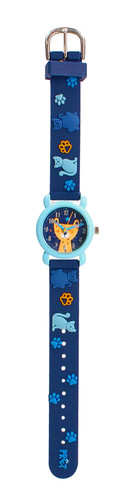 PRET Children's Watch HappyTimes Kitty, blue mint, 3+