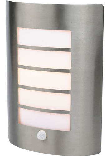 GoodHome Outdoor Wall Lamp Grandy, motion sensor, 1 x 40 W E27, brushed steel