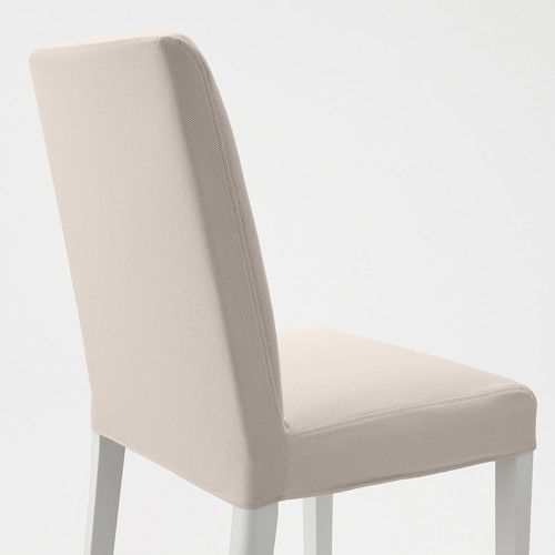 BERGMUND Chair, white, Hallarp beige