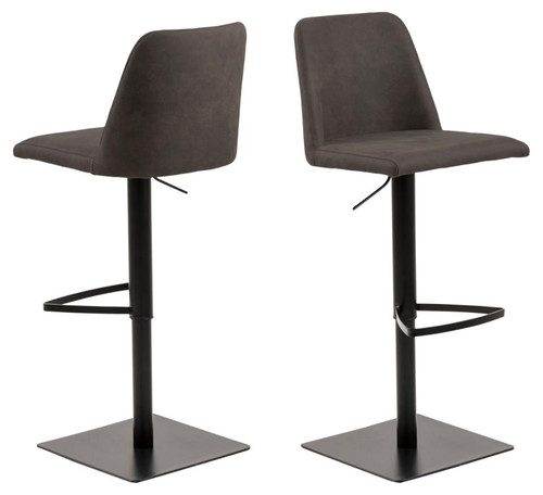 Bar Stool with Backrest Avanja Anthracite