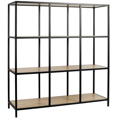 Shelving Unit Loka IX, oak/black