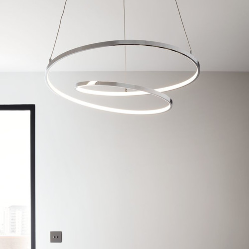 GoodHome Pendant Lamp LED Pegmati 58cm 2000lm, chrome