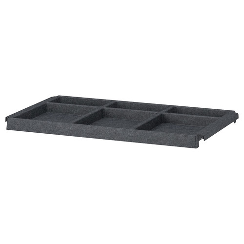 IVAR Shelf, dark grey/felt, 83x50 cm