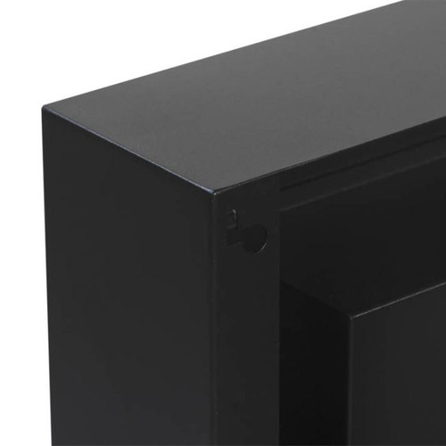 Wall-mounted Biofireplace Box 900 x 400 mm, with glass, black