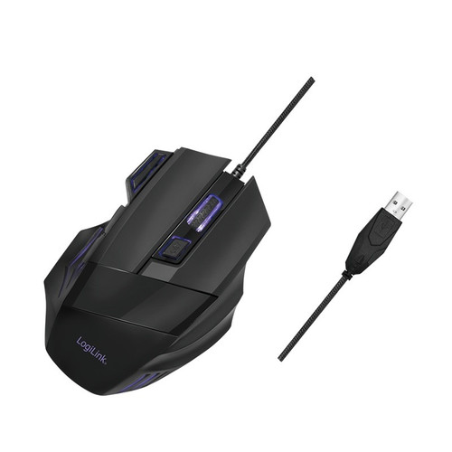 LogiLink Optical Wired Gaming Mouse USB 2400DPI, black