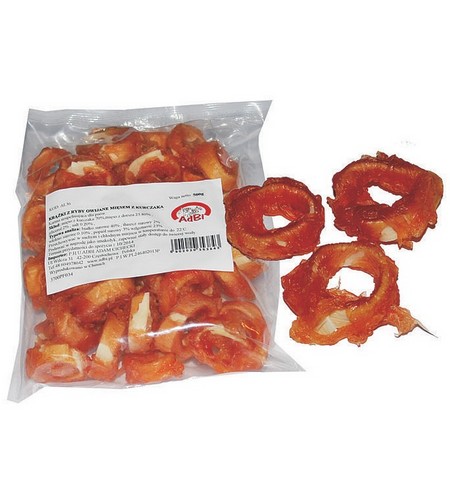 Adbi Dog Chew Fish Rings with Chicken 500g