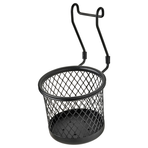 HULTARP Container, black, mesh, 14x16 cm