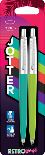 Parker Ballpoint Pen Set of 2 Jotter Retro Wave