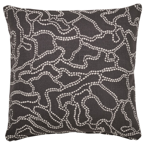 GULDFLY Cushion cover, anthracite/off-white, 50x50 cm