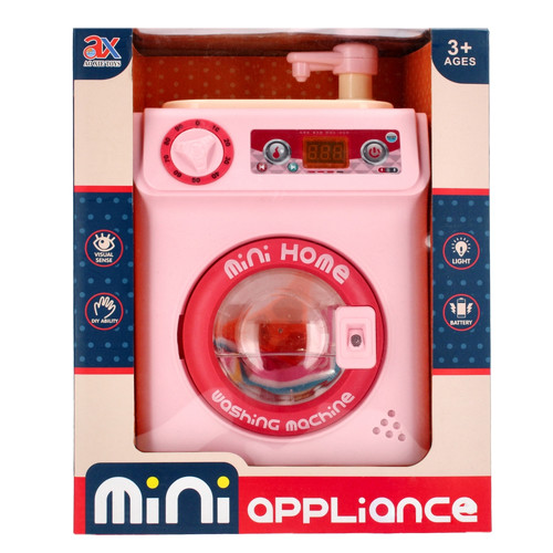 Mini Appliance Washing Machine Toy with Sink & Tap 3+