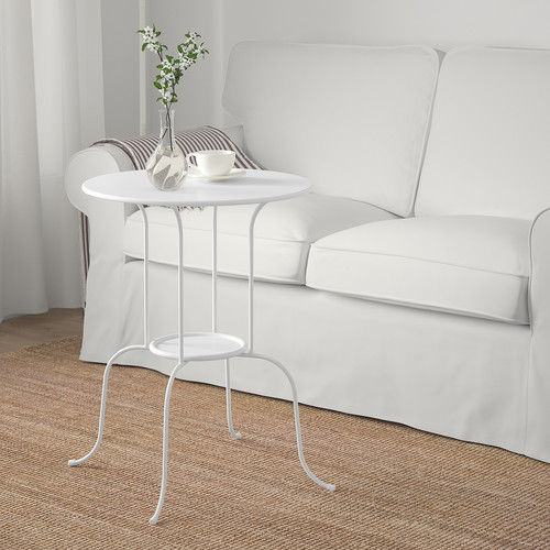 LINDVED Side table, white, 50x68 cm