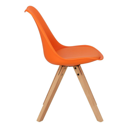 Dining Chair Norden Star Square, natural/orange