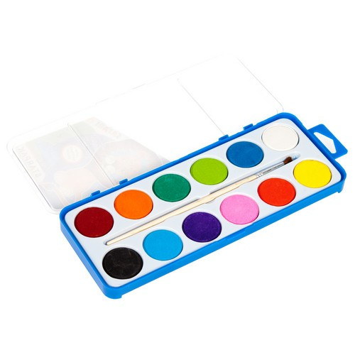 Water Colour Water Paint Set 12 Colours Safari