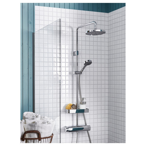 BROGRUND Shower set with thermostatic mixer, chrome-plated