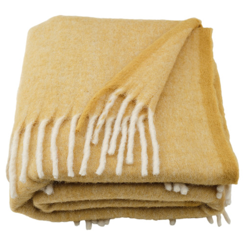 KLIPPOXEL Throw, beige-yellow, 130x170 cm