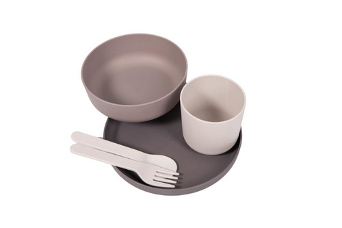 Bo Jungle B-CPLA Biodegradable Children's Tableware Set 5pcs Grey