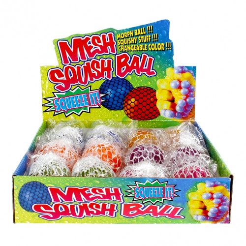 Mesh Squish Ball 1pc, assorted colours, 3+