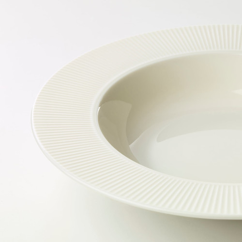 OFANTLIGT Deep plate, light grey, 24 cm