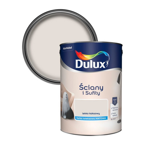 Dulux Walls & Ceilings Matt Latex Paint 5l slightly cocoa