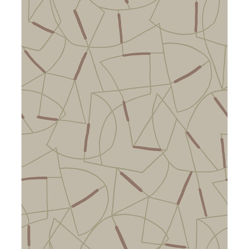 GoodHome Vinyl Wallpaper on Fleece Schiele, dark grey/beige