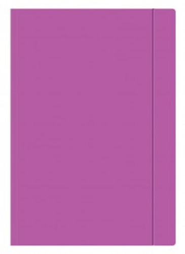 Folder with Elastic Band A4, Fluo purple, 10pcs