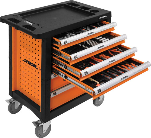 Sthor Workshop Tool Trolley 6 Drawers + 302pcs