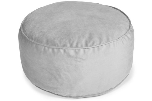 Large Pouffe, velvet, grey