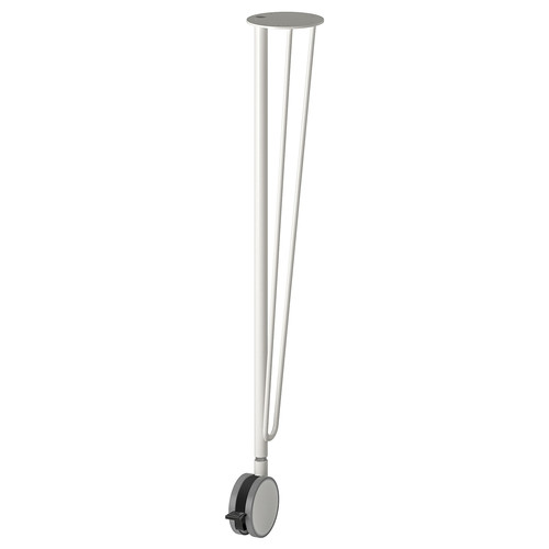 KRILLE Leg with castor, white, 70 cm