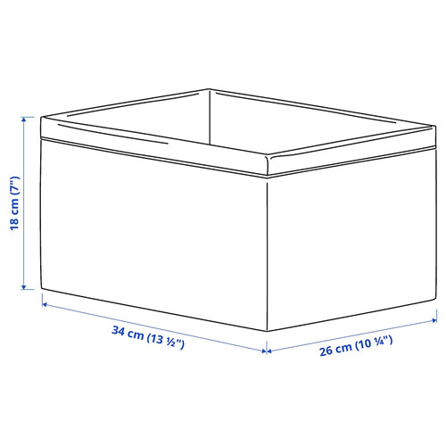 BAXNA Organiser, grey, white, 26x34x18 cm