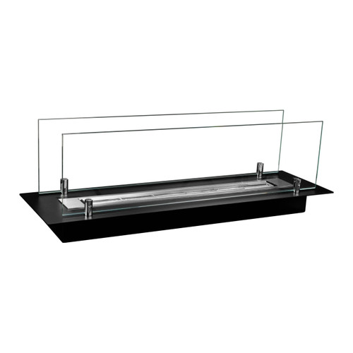 Biofireplace Built-in Insert with Glass 650 mm, black