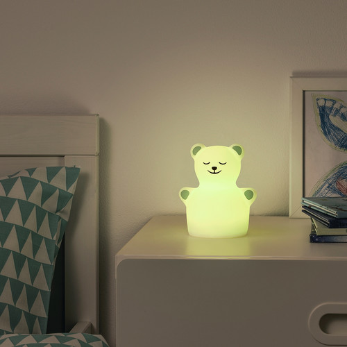 TÖVÄDER LED night light, bear battery-operated