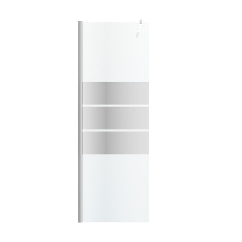 GoodHome Walk-in Shower Panel Beloya 70cm, chrome/mirror glass