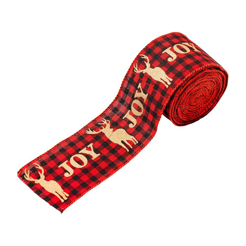 ECARLA Christmas Tape 5m, red check