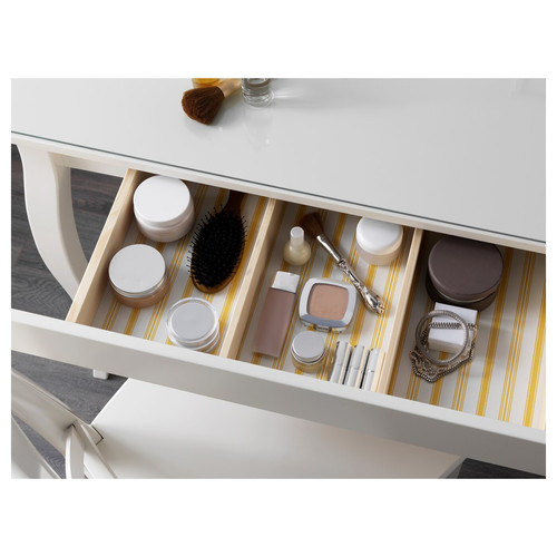 HEMNES Dressing table with mirror, white