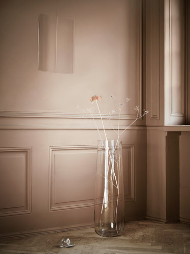 BERÄKNA Vase, clear glass, 65 cm