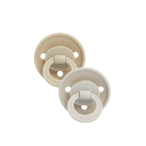 Elodie Details Pacifier Set of 2 Binkie Bundle Newborn Latex, pure khaki, 0-6m