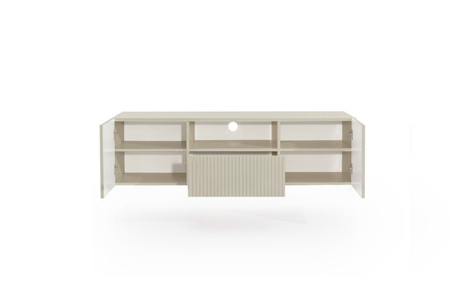 Wall-Mounted TV Cabinet Nicole 150 cm, cashmere/matt cashmere