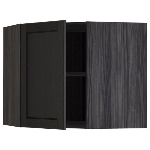 METOD Corner wall cabinet with shelves