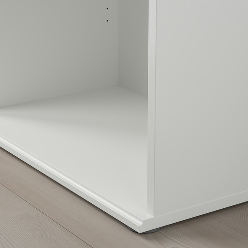 SKRUVBY TV storage combination, white, 216x38x140 cm